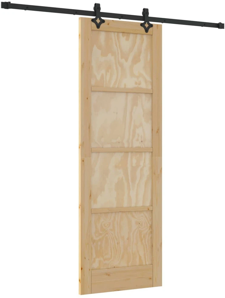 Slankios durys Natūrali ir juoda 73,5 x 211 cm
