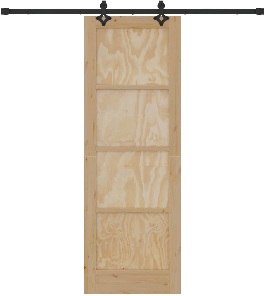 Slankios durys Natūrali ir juoda 73,5 x 211 cm