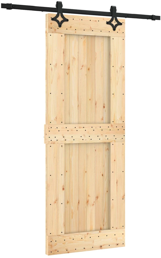 Slankios durys Natūrali ir juoda 80 x 210 cm