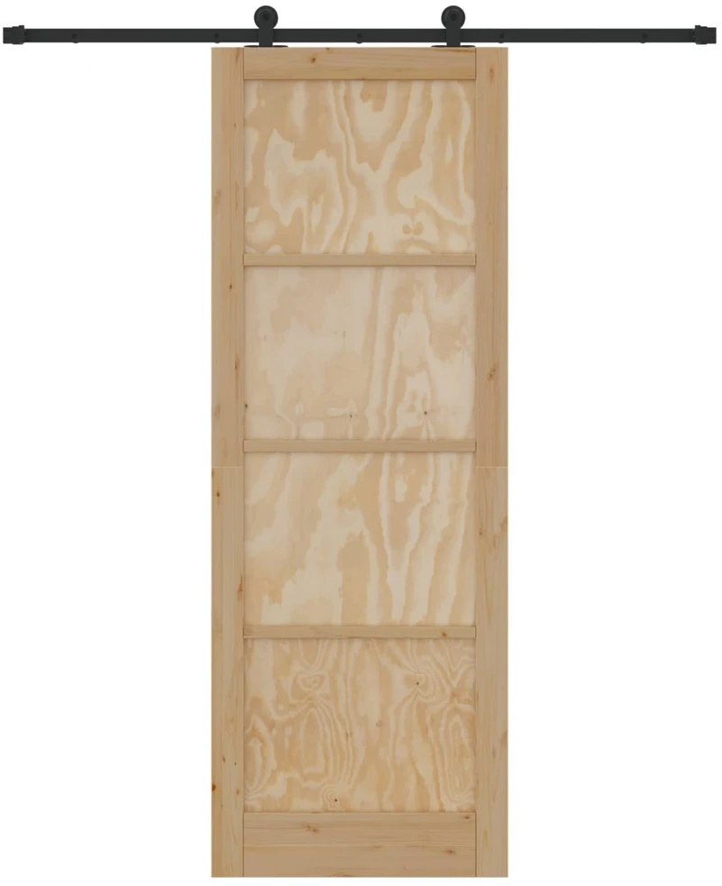 Slankios durys Natūrali ir juoda 83 x 232 cm