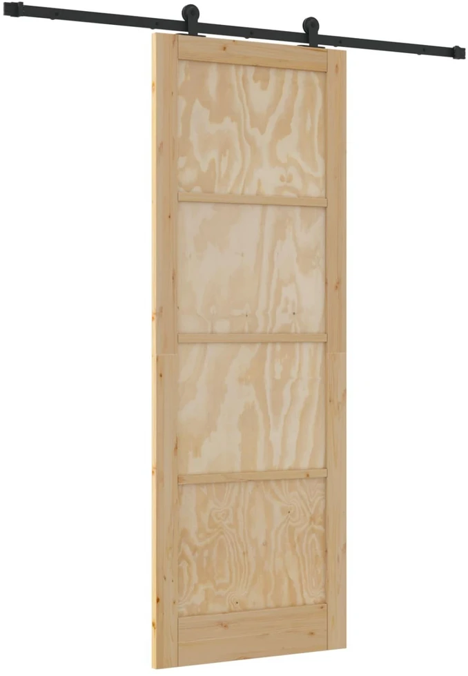 Slankios durys Natūrali ir juoda 83 x 232 cm