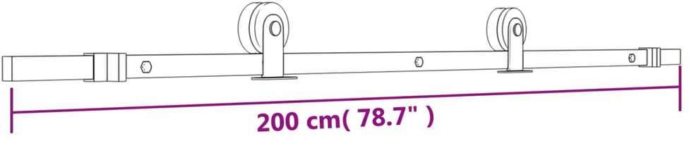 Slankios durys 85 x 210 cm Natūrali ir juoda