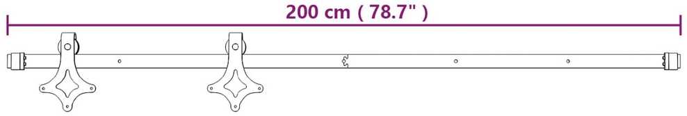 Slankios durys 85 x 210 cm Natūrali ir juoda