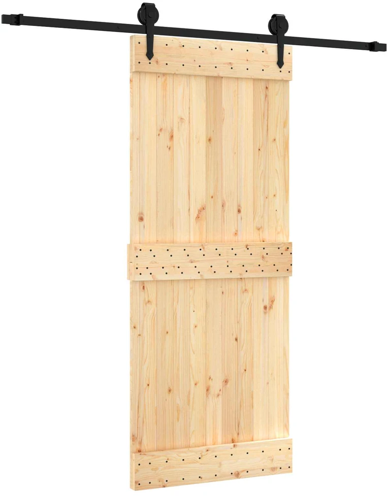 Slankios durys Natūrali ir juoda 85 x 210 cm