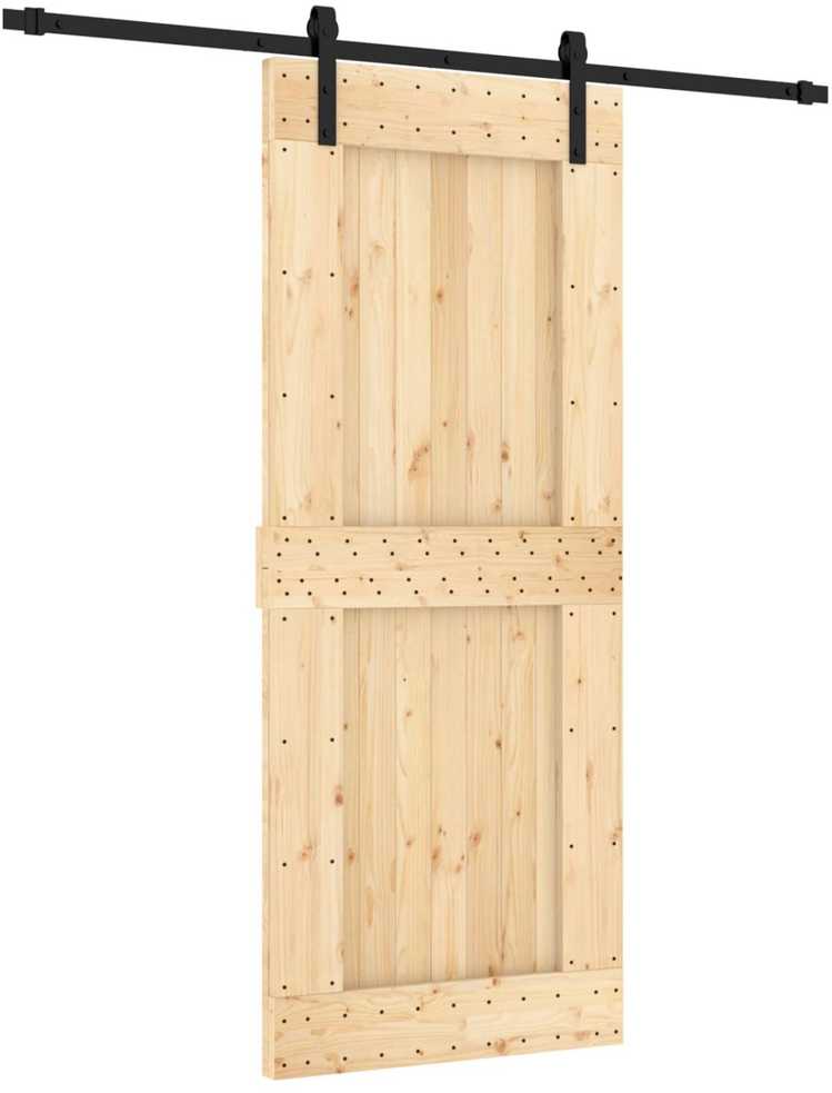 Slankios durys Natūrali ir juoda 85 x 210 cm