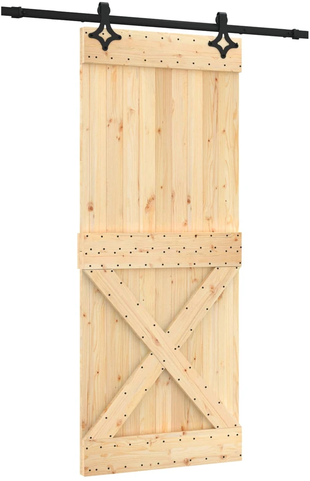 Slankios durys Natūrali ir juoda 85 x 210 cm