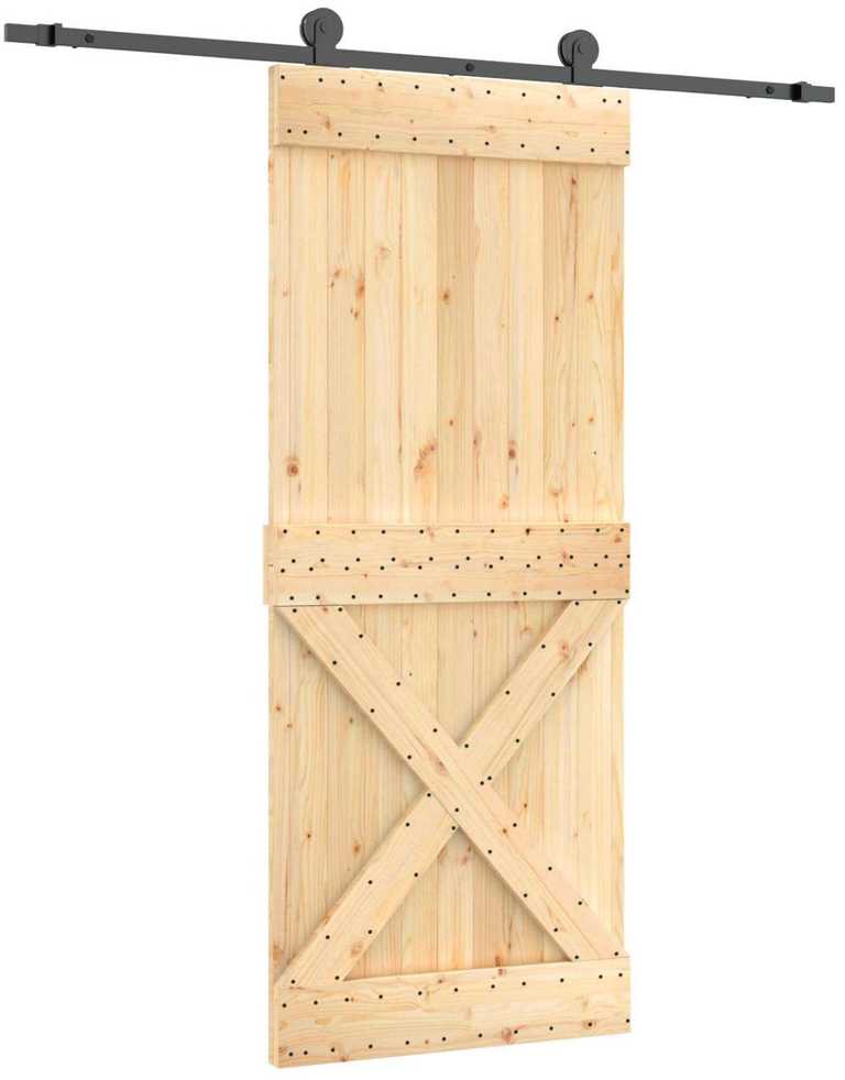 Slankios durys Natūrali ir juoda 85 x 210 cm