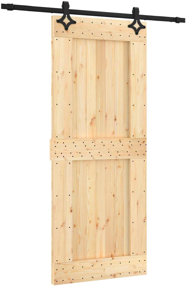 Slankios durys Natūrali ir juoda 85 x 210 cm