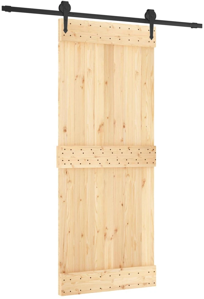 Slankios durys Natūrali ir juoda 85 x 210 cm