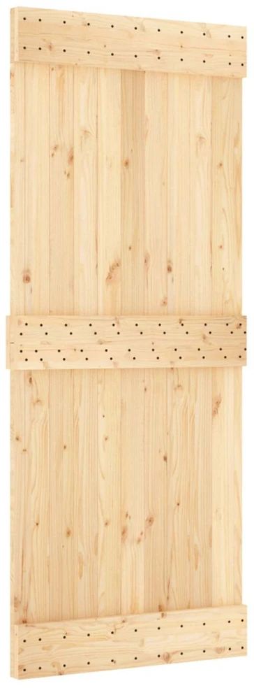 Slankios durys Natūrali ir juoda 85 x 210 cm