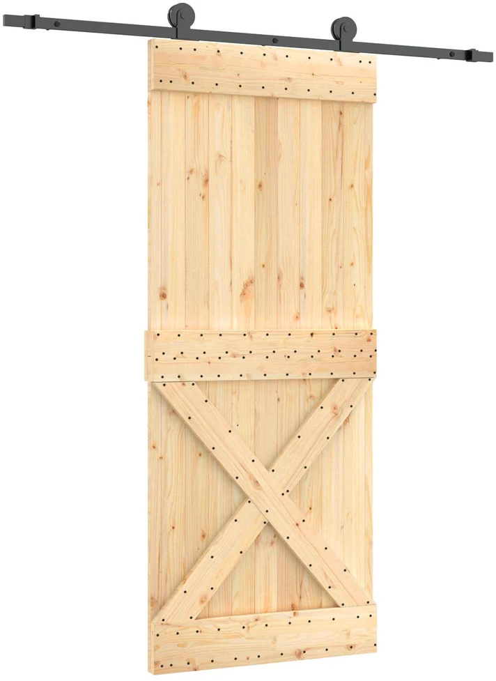 Slankios durys Natūrali ir juoda 85 x 210 cm