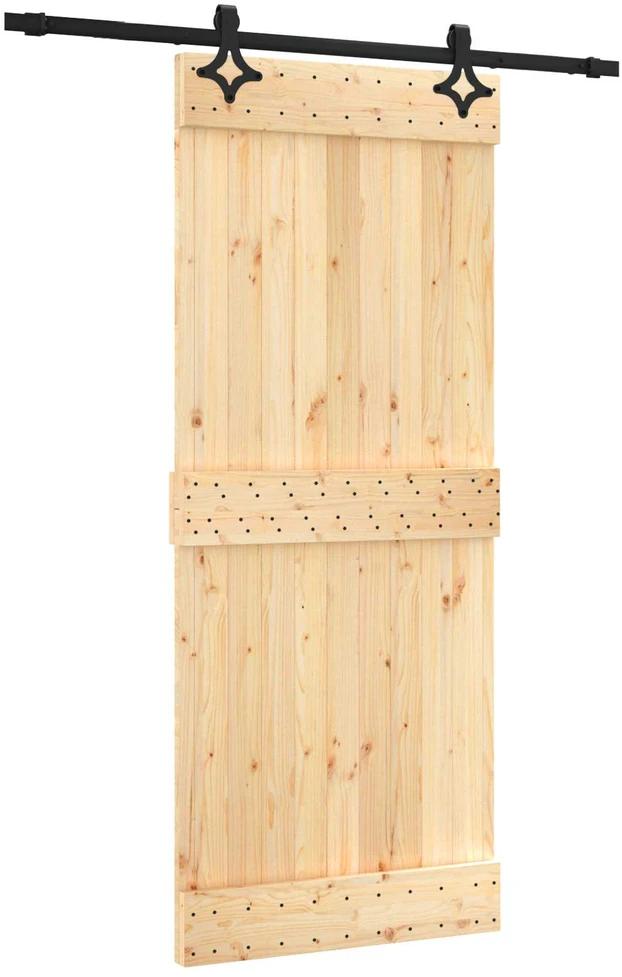 Slankios durys Natūrali ir juoda 85 x 210 cm