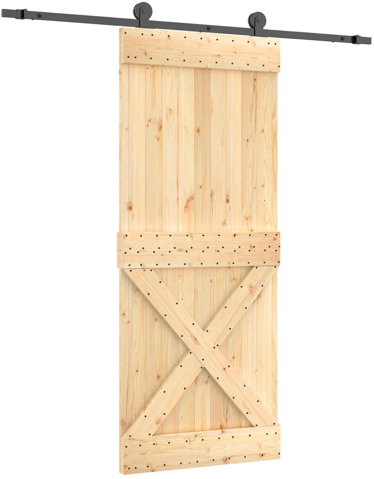Slankios durys Natūrali ir juoda 85 x 210 cm