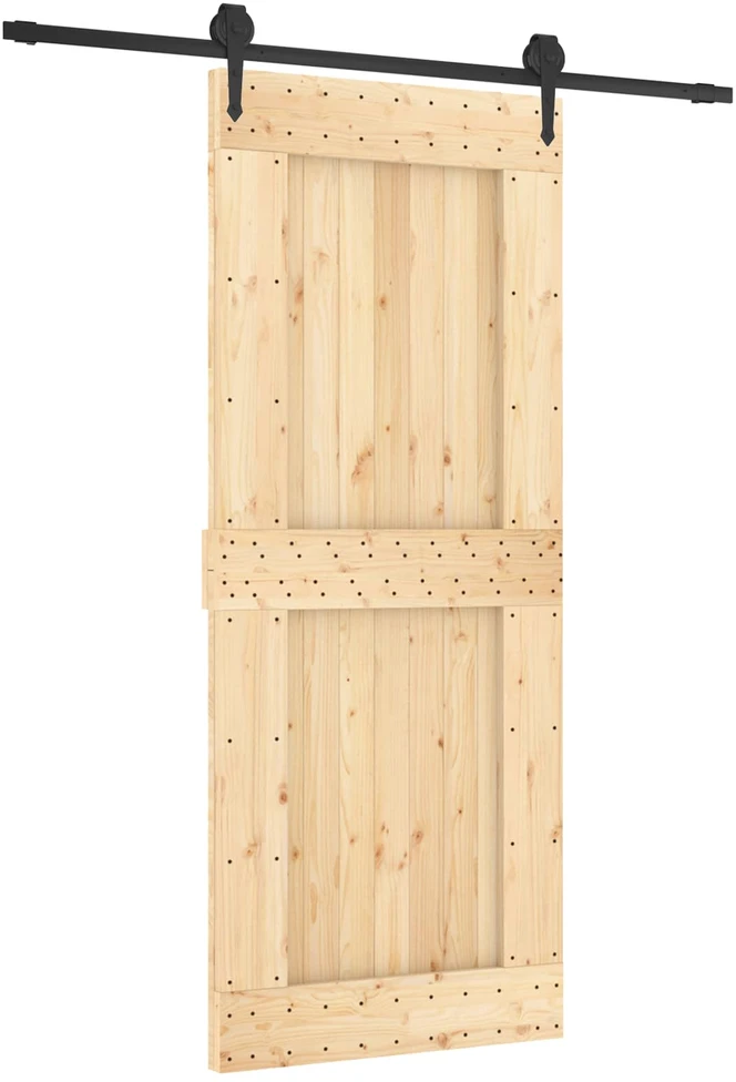 Slankios durys Natūrali ir juoda 85 x 210 cm