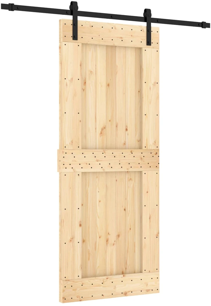 Slankios durys Natūrali ir juoda 85 x 210 cm