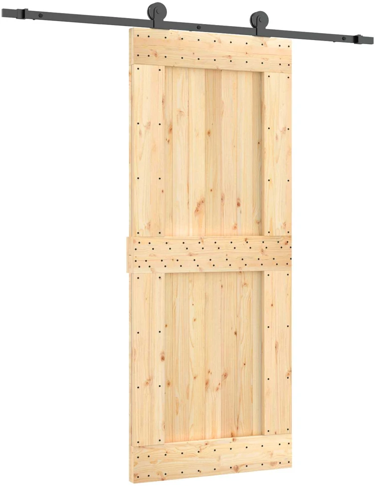 Slankios durys Natūrali ir juoda 85 x 210 cm