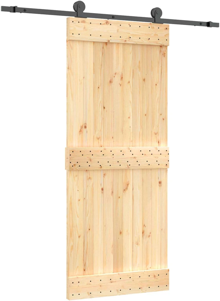 Slankios durys Natūrali ir juoda 85 x 210 cm