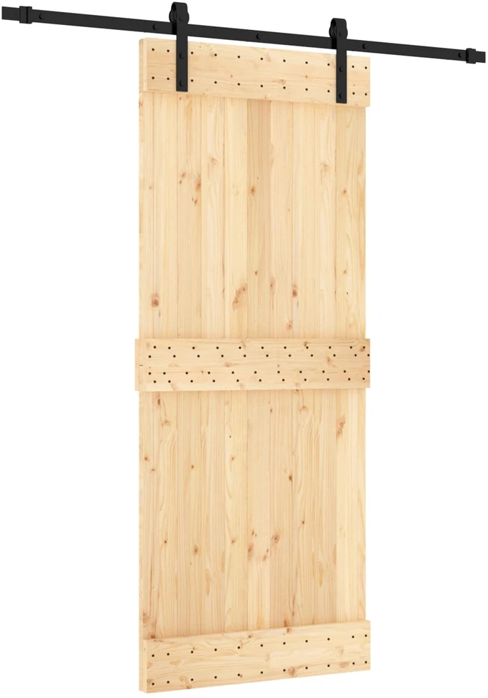 Slankios durys Natūrali ir juoda 85 x 210 cm