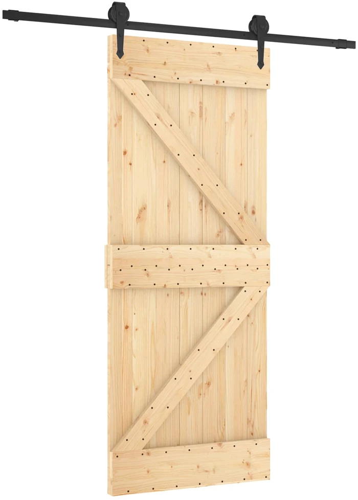 Slankios durys Natūrali ir juoda 85 x 210 cm