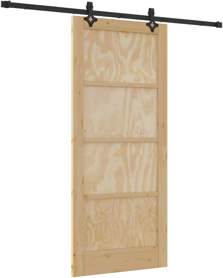 Slankios durys Natūrali ir juoda 86 x 198,5 cm