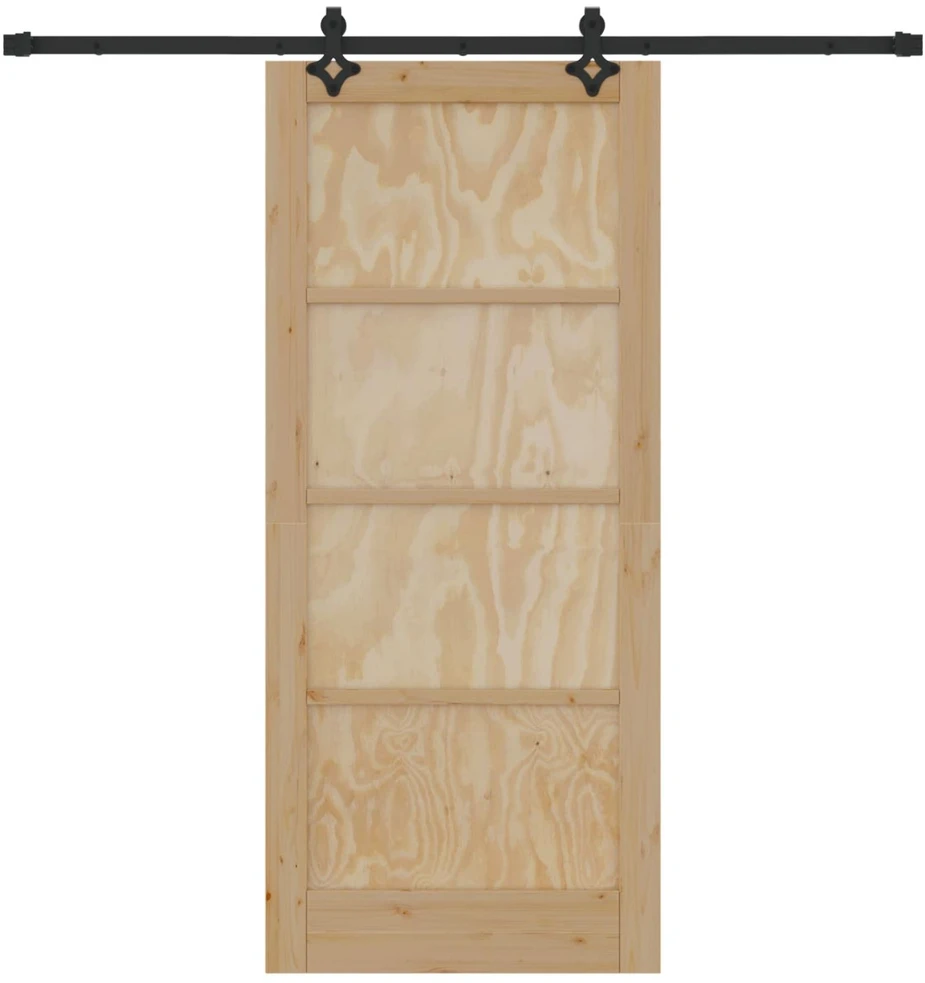 Slankios durys Natūrali ir juoda 86 x 198,5 cm