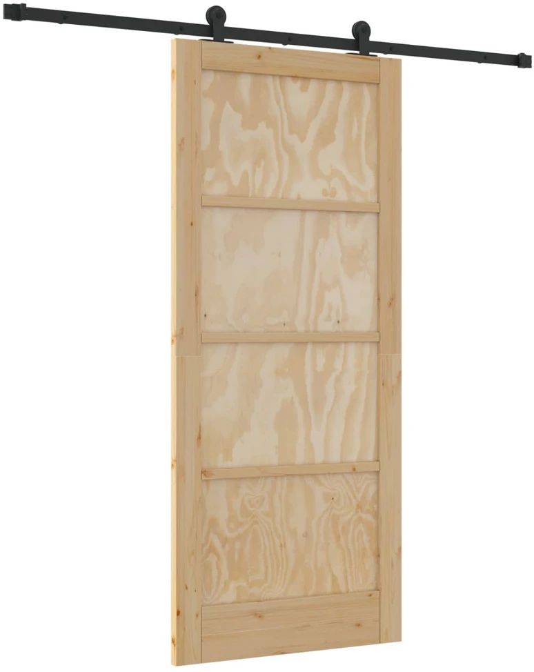 Slankios durys Natūrali ir juoda 86 x 198,5 cm