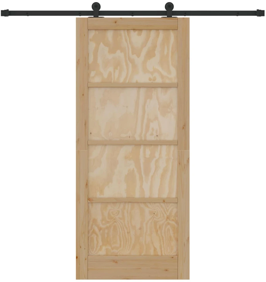 Slankios durys Natūrali ir juoda 86 x 198,5 cm