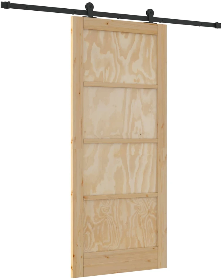 Slankios durys Natūrali ir juoda 86 x 198,5 cm