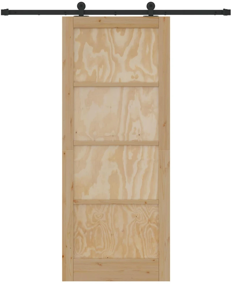 Slankios durys Natūrali ir juoda 86 x 211 cm