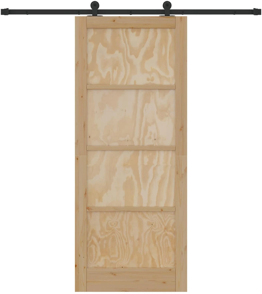 Slankios durys Natūrali ir juoda 86 x 211 cm