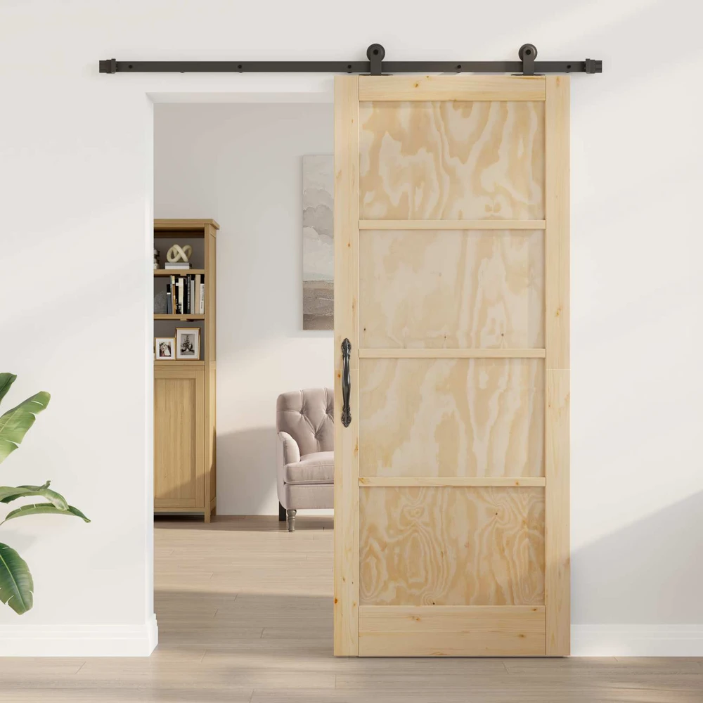 Slankios durys Natūrali ir juoda 86 x 211 cm