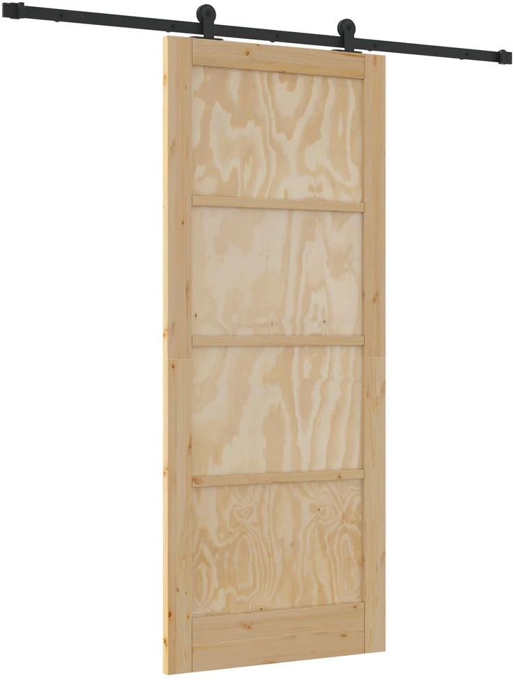 Slankios durys Natūrali ir juoda 86 x 211 cm