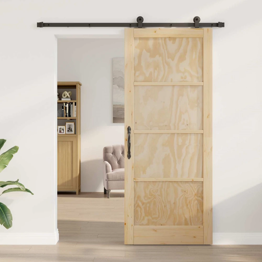 Slankios durys Natūrali ir juoda 86 x 211 cm