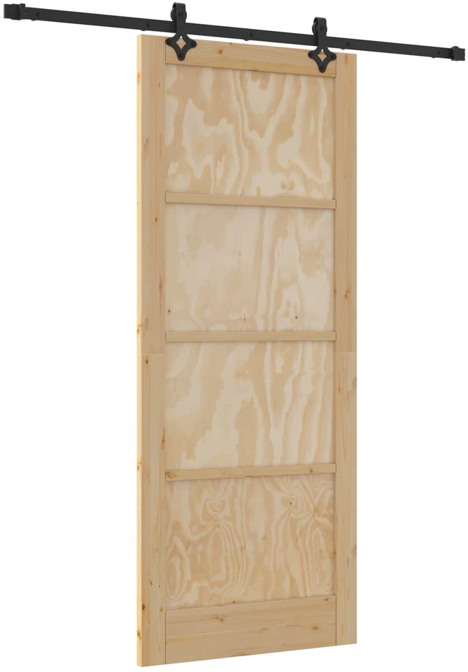Slankios durys Natūrali ir juoda 86 x 211 cm