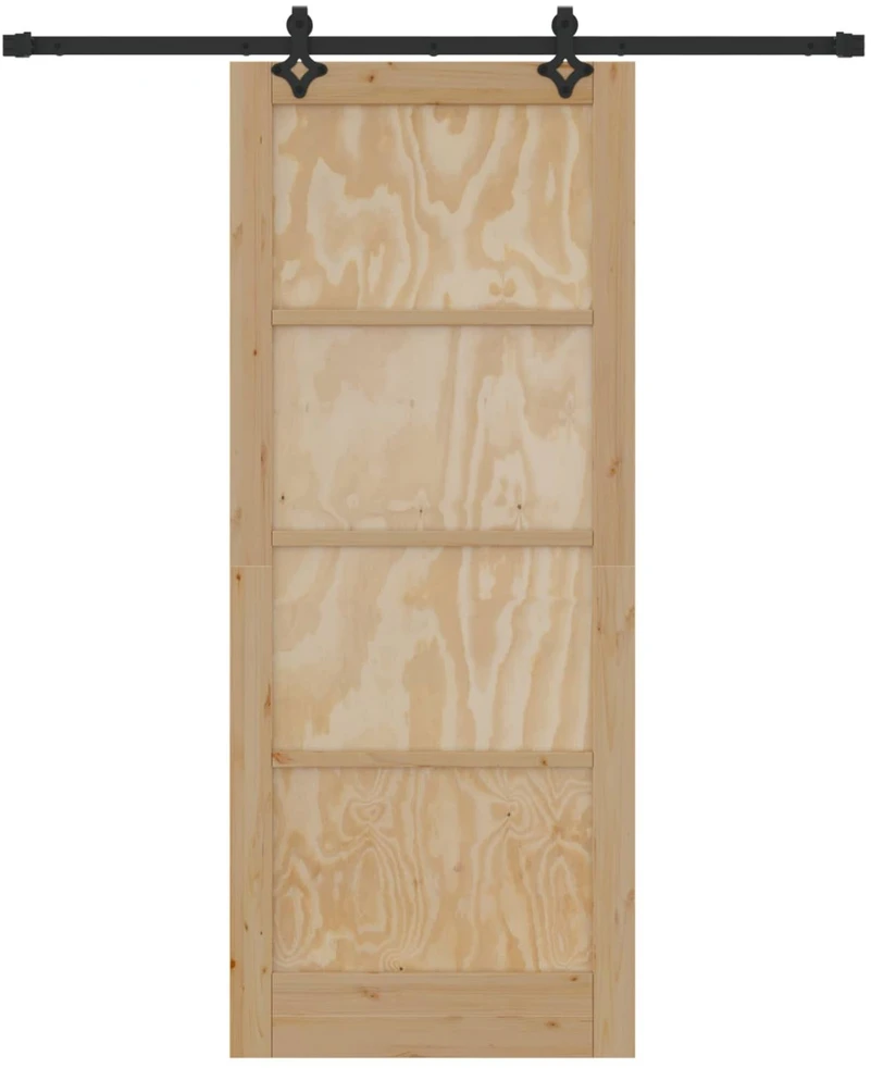 Slankios durys Natūrali ir juoda 86 x 211 cm