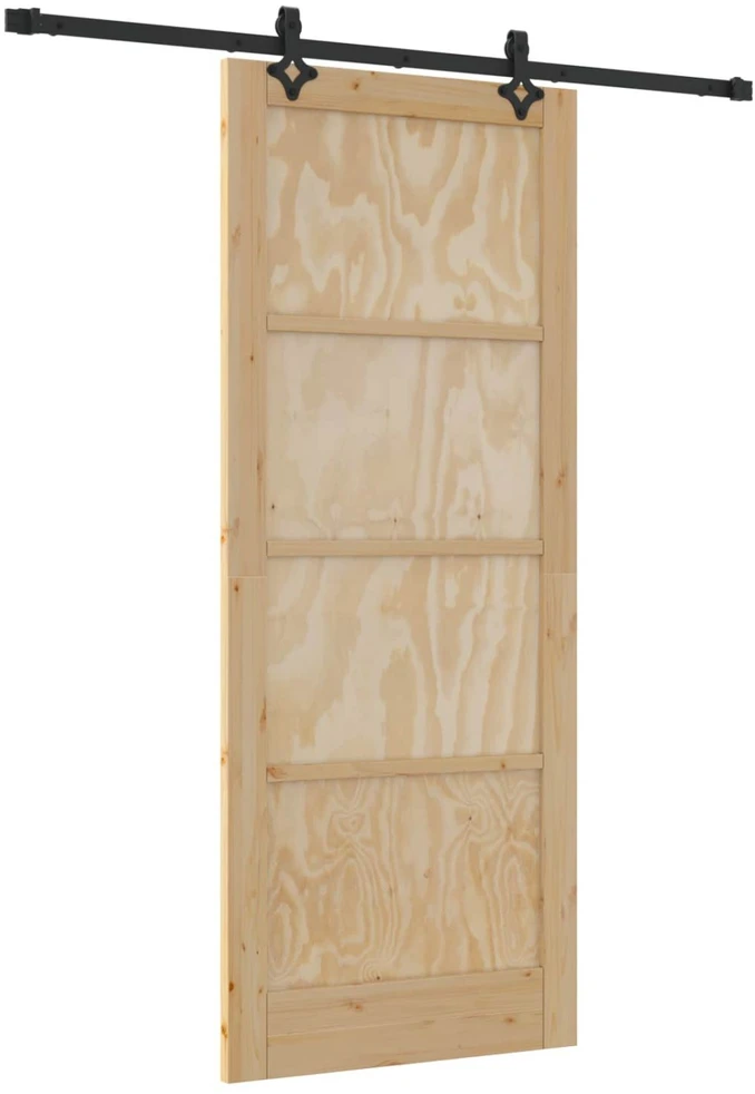 Slankios durys Natūrali ir juoda 86 x 211 cm