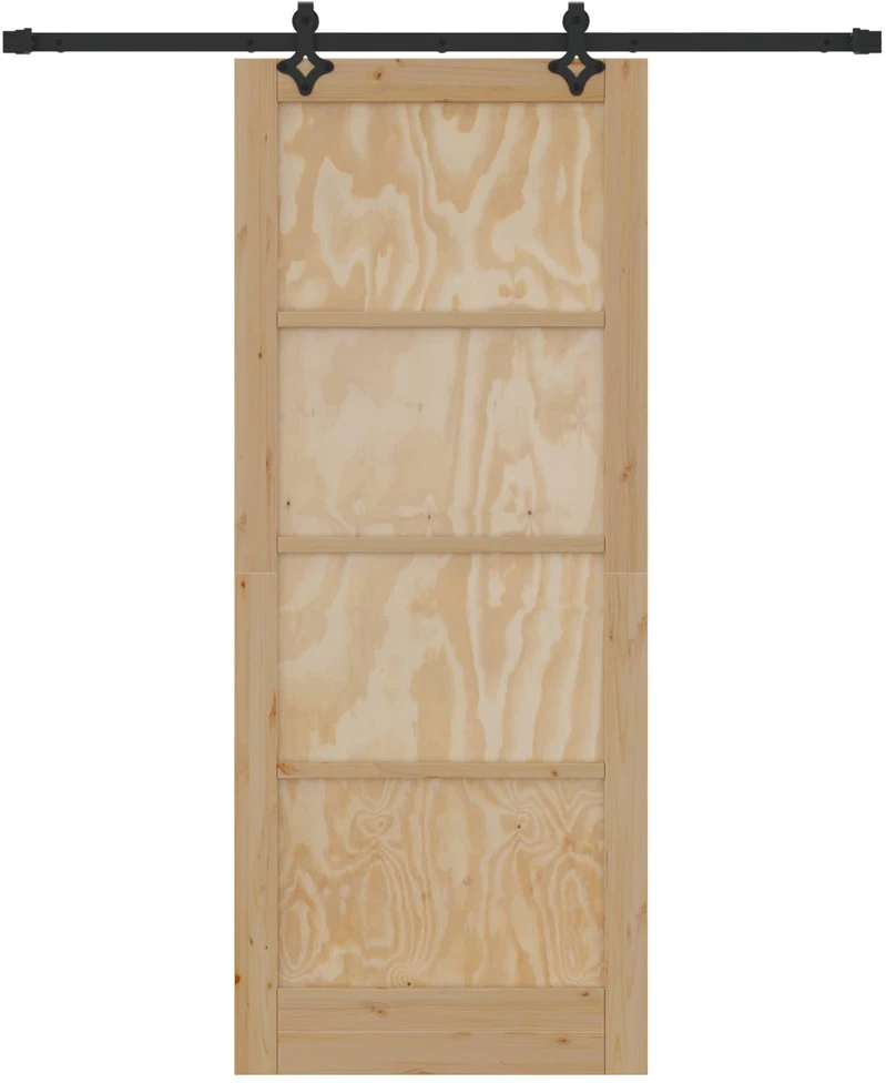 Slankios durys Natūrali ir juoda 86 x 211 cm