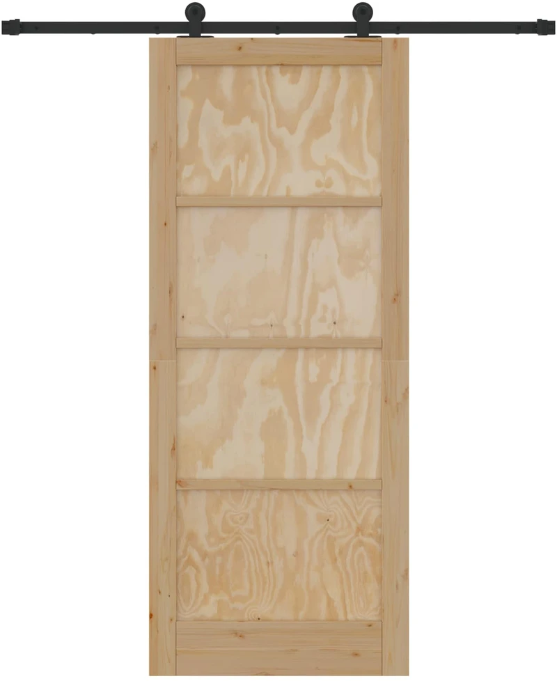 Slankios durys Natūrali ir juoda 86 x 211 cm
