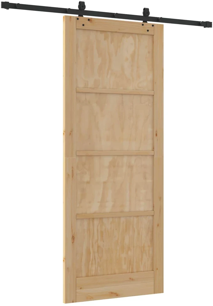 Slankios durys Natūrali ir juoda 86 x 211 cm
