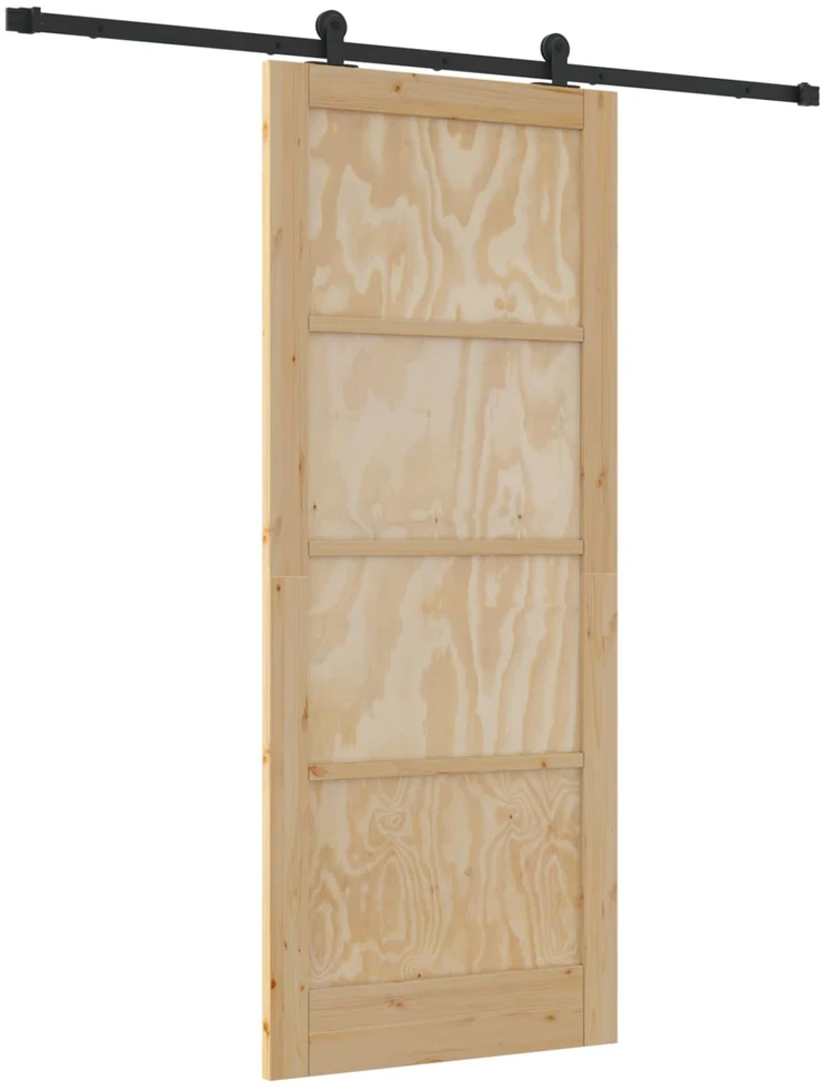 Slankios durys Natūrali ir juoda 86 x 211 cm