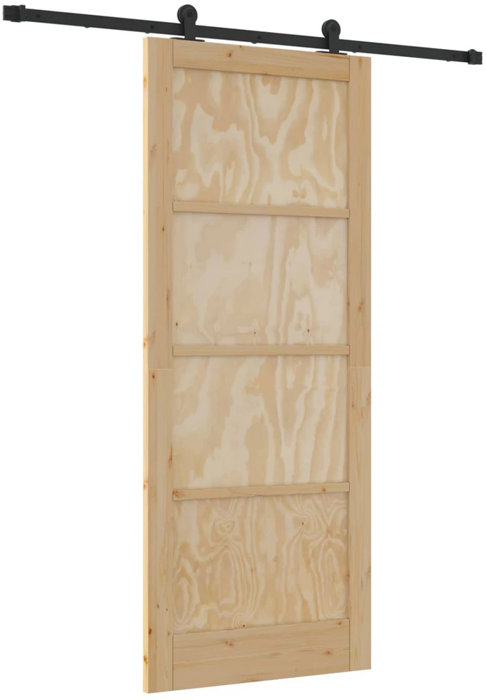 Slankios durys Natūrali ir juoda 86 x 211 cm