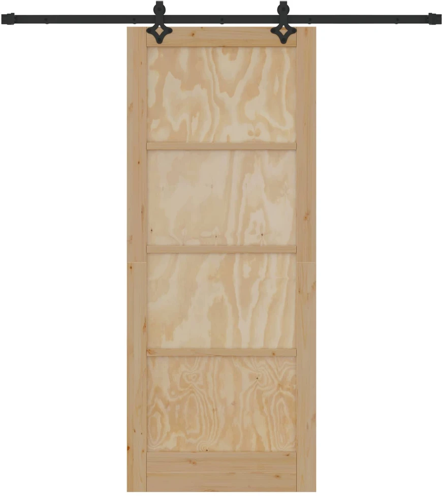Slankios durys Natūrali ir juoda 86 x 211 cm