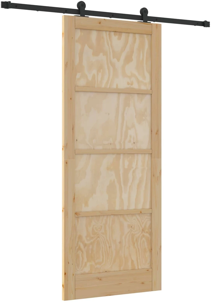 Slankios durys Natūrali ir juoda 86 x 211 cm
