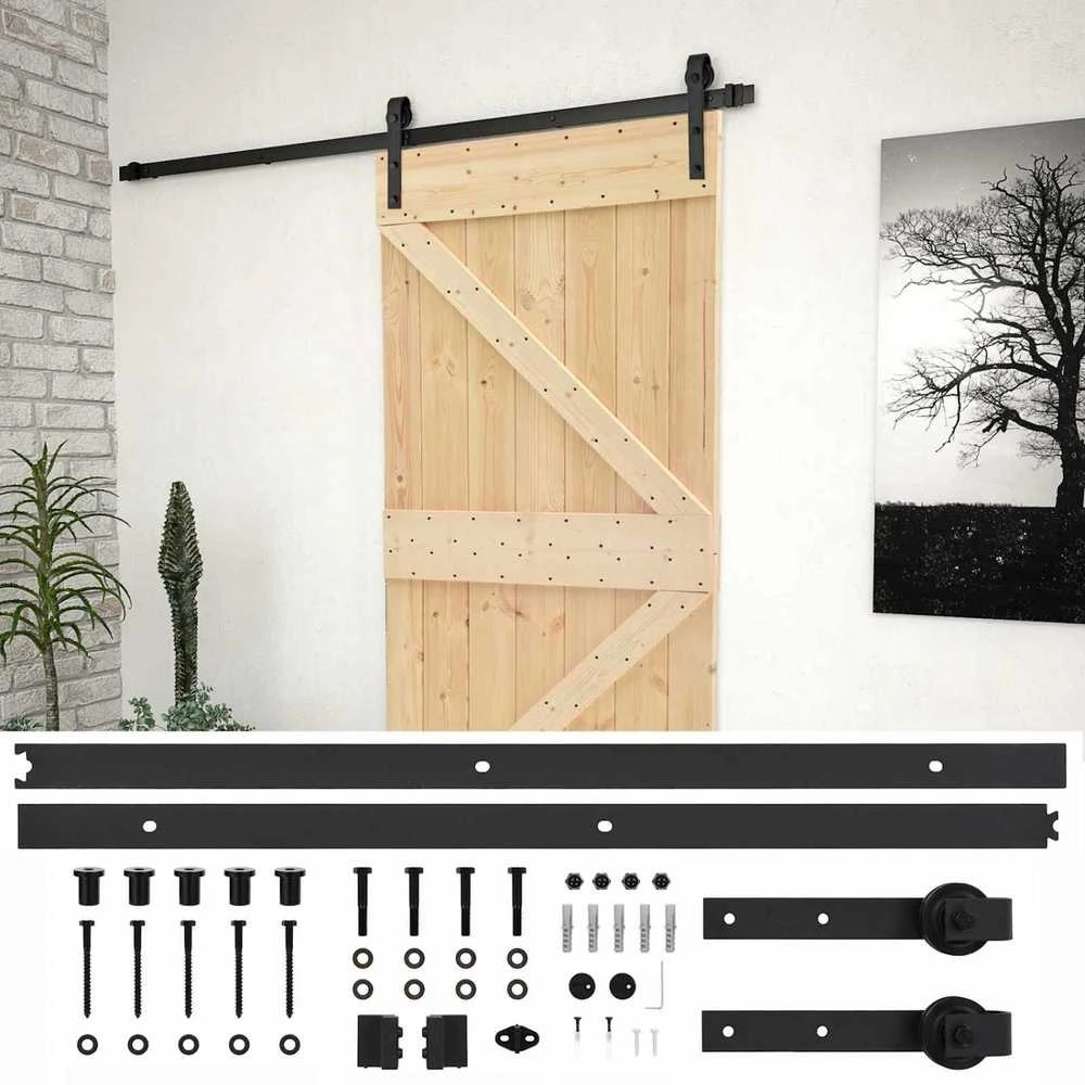 Slankios durys 90 x 210 cm Pušies medienos masyvas