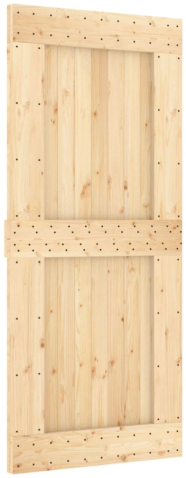 Slankios durys Natūrali ir juoda 90 x 210 cm