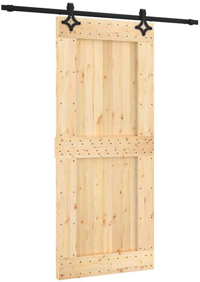 Slankios durys Natūrali ir juoda 90 x 210 cm