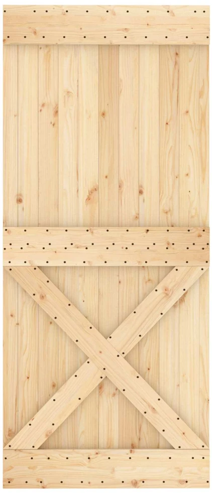 Slankios durys Natūrali ir juoda 90 x 210 cm