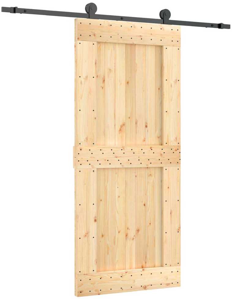 Slankios durys Natūrali ir juoda 90 x 210 cm