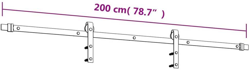 Slankios durys 90 x 210 cm Natūrali ir juoda