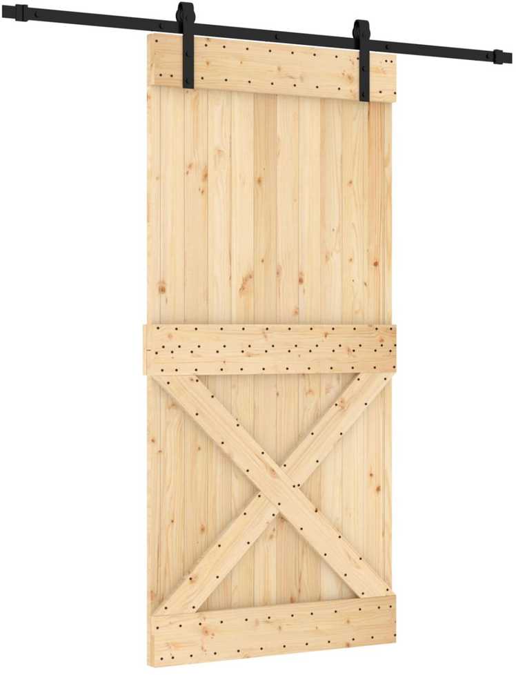 Slankios durys Natūrali ir juoda 95 x 210 cm